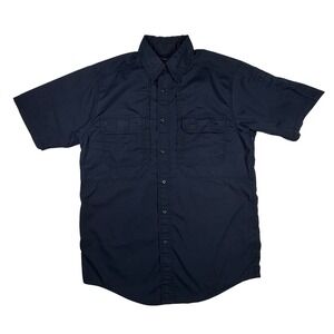 5.11 Tactical Series Mens Small Black Ripstop Short Sleeve Vented Utility Shirt